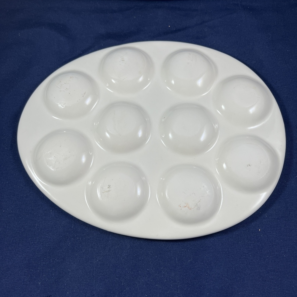 Bright Colorful Deviled Egg Tray 10-Well Appetizer Dish Serving Festive Charming - Picture 3 of 3